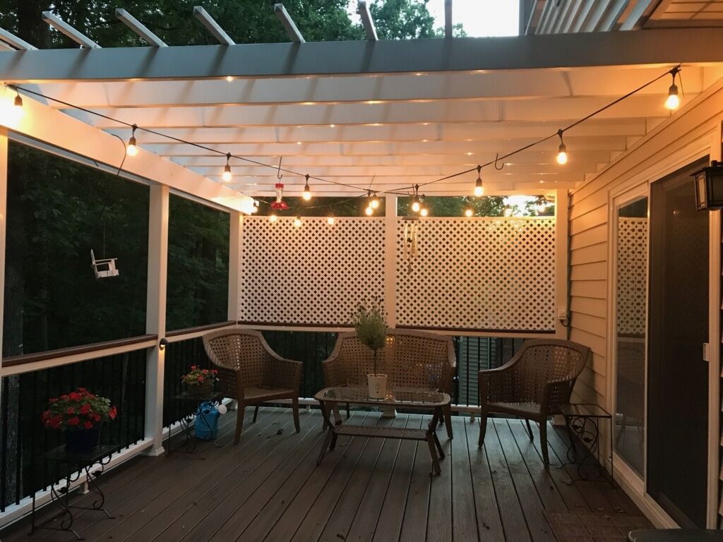 Outdoor patio and deck lighting