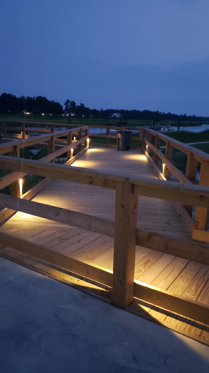 outdoor dock landscape lighting